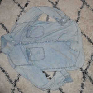 Denim button down shirt